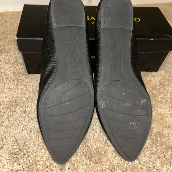 Christian Siriano Black Textured Flats - Picture 4 of 5